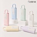 생활더봄 카라비너 5단 경량 미니 우양산 플랫형 UV차단