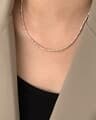 [925 Silver] Silver stone Necklace A 25
