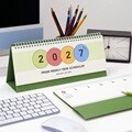 2027 프리즘 가로형 탁상 스케줄러 (날짜형 주간 데스크 캘린더)