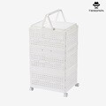 [트윈스파파] PP 대형 이동식 폴딩 대용량 수납 박스(P0000UHH/화이트/95L)