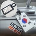 캐리어 골프백 태극기 네임택