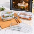 디유 내열유리 냉장고 정리 밀폐용기 반찬통 8p 혼합세트 370ml_4p+640ml_4p