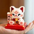 블록 마네키네코 개업식 집들이 행운 답례품 선물 고양이 인형 미니 피규어 개업축하 액막이