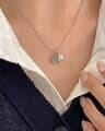 [써지컬] circle mother-of-pearl necklace N 106