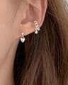 [925 silver] stitched ear cuffs E 206