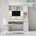파란들가구 LED 본체통수납 1200 일자 편수책상 책꽂이세트