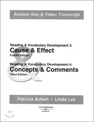 Cause &amp; Effect/Concepts &amp; Comments: Answer Key and Video Transcripts