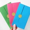고급 색지 편지 & 용돈 봉투 30장(스티커포함)