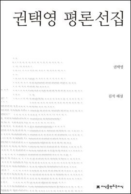 권택영 평론선집 - 지식을만드는지식 한국문학평론선집