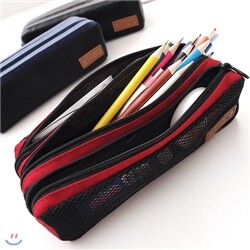 Three-Zip Pencil Case