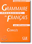 Grammaire progressive du francais avec 400 exercices, debutant, corriges (정답지)