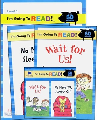 [I&#39;m Going to READ!] Level 1 : Wait for Us! / No More TV, Sleepy Cat (Workbook Set)