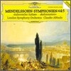 Claudio Abbado 멘델스존: 교향곡 4번 5번 (Felix Mendelssohn: Symphony No.4 `Italian`, No.5 `Reformation`) 클라우디오 아바도