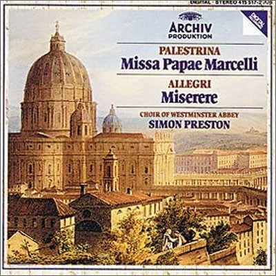 Westminster Abbey Choir 팔레스트리나 : 마르첼 교황 미사 / 알레그리 : 미제레레 (Palestrina : Missa Papae Marcelli / Allegri : Migerere)
