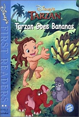 Disney&#39;s First Readers Level 2 : Tarzan Goes Bananas - TARZAN (Book+CD)