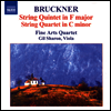 브루크너 : 현악 오중주, 현악 사중주 & 간주곡 D단조 (Bruckner : String Quintet In F Major)(CD) - Fine Arts Quartet