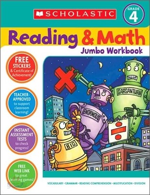 Reading &amp; Math Jumbo Workbook: Grade 4