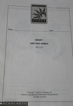 Scholastic Literacy Place Grade 1 Unit Test, Form A: Hello!