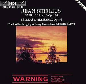 Neeme Jarvi / Sibelius : Symphony No. 6; Pelleas &amp;amp; Melisande (SKCDL0177)