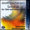 바흐 : 플루트 소나타 (Bach : Sonatas For Flute and Harpsichord) (SACD Hybrid) - Mario Folena