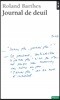 Journal de Deuil. 26 Octobre 1977 - 15 Septembre 1979