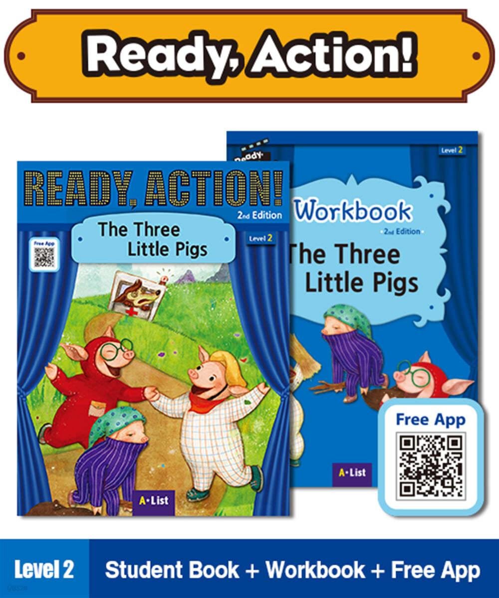 Ready Action Level 2 : The Three Little Pigs (Student Book+WorkBook)