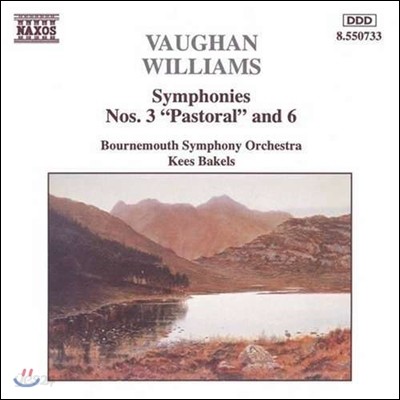 Kees Bakels 본 윌리엄스: 교향곡 3번 &#39;전원&#39;, 6번 (Vaughan Williams: Symphonies No.3 &#39;Pastoral&#39;, No.6)