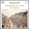 Martinu Quartet 마르티누: 현악 사중주 3 & 6번, 바이올린과 첼로 이중주 (Bohuslav Martinu: String Quartets, Duo for Violin & Cello '3 Madrigals')