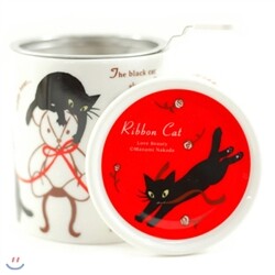 캣칩스 리본캣 녹차 머그 (레드)