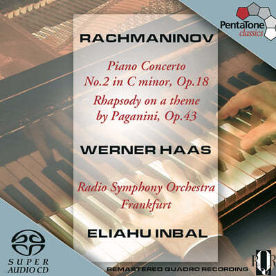 Werner Haas / Eliahu Inbal 라흐마니노프: 피아노 협주곡 2번, 파가니니 주제에 의한 변주곡 (Rachmaninov: Piano Concerto Op.18, Rhapsody on a theme by Paganini Op.43)  