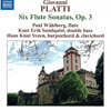 Paul Wahlberg 지오반니 플라티: 6개의 플루트 소나타 (Giovanni Platti: Six Flute Sonatas Op.3)