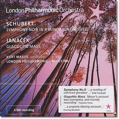 Kurt Masur 슈베르트: 미완성 교향곡 / 야나첵: 글라골리틱 미사 - 쿠르트 마주어 (Schubert: Symphony Uncomplete / Janacek: Glagolitic Mass)