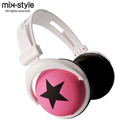 Mix-style Star Pink 헤드폰/0.5m+1.5m/밀폐형/접이식/밴드조절/하우징반전/스타핑크