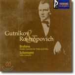BrahmsㆍSchumann : Double Concerto For Violin And CelloㆍCello Concerto : Gutnikov Rostropovich