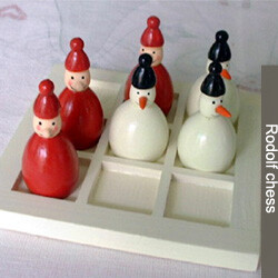 [스웨덴디자인 목각인형] 크리스마스선물 - Rodolf Chess Sets