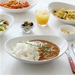 CL 크림화이트 타원파스타볼과 래머킨 6P