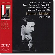 Nathan Milstein 나탄 밀스타인 바이올린 소나타 - 비발디 / 바흐 / 모차르트 / 브람스