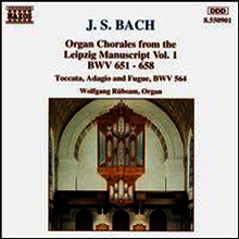 바흐: 오르간 코랄 작품 1집 (Bach: Organ Chorales from the Leipzig Manuscript, Vol.1)(CD) - Wolfgang Rubsam