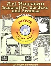 Art Nouveau Decorative Borders and Frames [With CDROM]