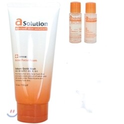 애경 에이솔루션 주니어 트러블 라인 세범 퀵 워시 기획세트[퀵 워시 150g + 스킨 8ml, 로션 8ml]
