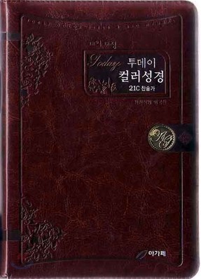 개역개정 투데이컬러성경&amp;21C 찬송가(중/합본/색인/이태리신소재/지퍼)(13.5*20)(다크브라운)