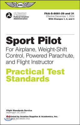 Sport Pilot Practical Test Standards for Airplane, Weight-Shift Control, Powered Parachute, and Flight Instructor (2023): Faa-S-8081-29 and Faa-S-8081