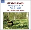 New Zealand String Quartet 멘델스존 : 현악 사중주 1,4,6번