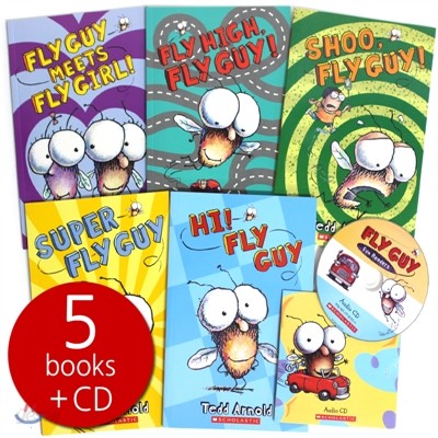 플라이 가이 펀 리더 5종 박스 세트 (Book &amp; CD) : Fly Guy Fun Readers 5 Books Box Set