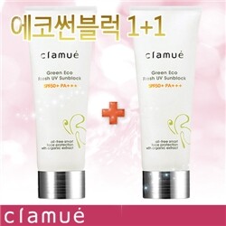 [정품1+1] 입큰 끌라뮤[clamue] 그린에코 프레쉬 선블럭 SPF50+ PA+++