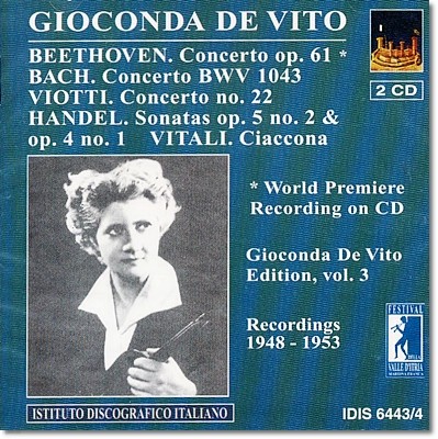 베토벤 / 바흐 / 비오티 : 바이올린 협주곡 외 - 지오콘다 데 비토