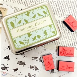 DIY 스탬프-mountain birds