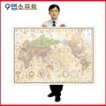 맵소프트 세계지도 중형 코팅형/4종 택1/엔틱 지도,세계전도,한글판,영문판, 세계지도