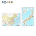 맵소프트 중국 일본 지도 대형 코팅형 전도/중국지도,일본지도,중국전도,일본전도,지도,전도