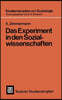 Das Experiment in Den Sozialwissenschaften